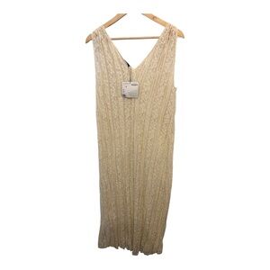 Zara Cream Textured Maxi Dress